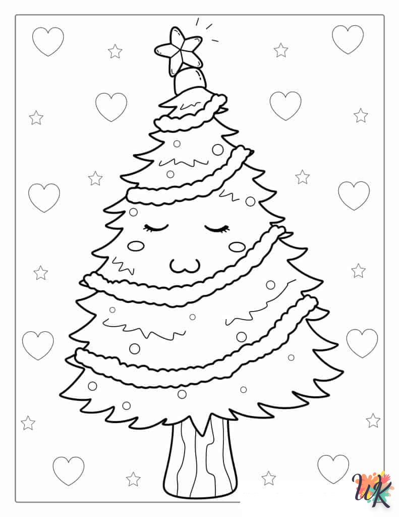 Dibujos para Colorear Arboles de Navidad 37