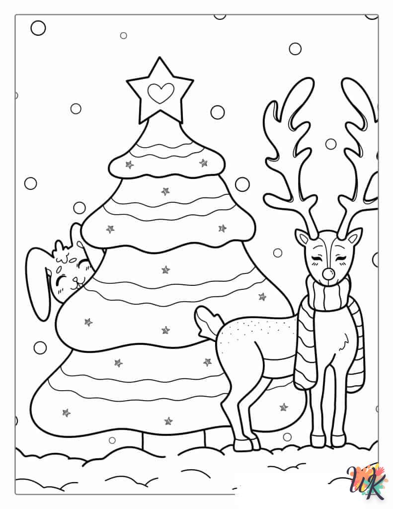 Dibujos para Colorear Arboles de Navidad 38