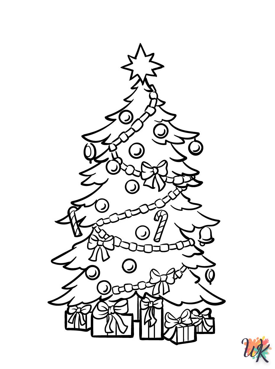 Dibujos para Colorear Arboles de Navidad 4