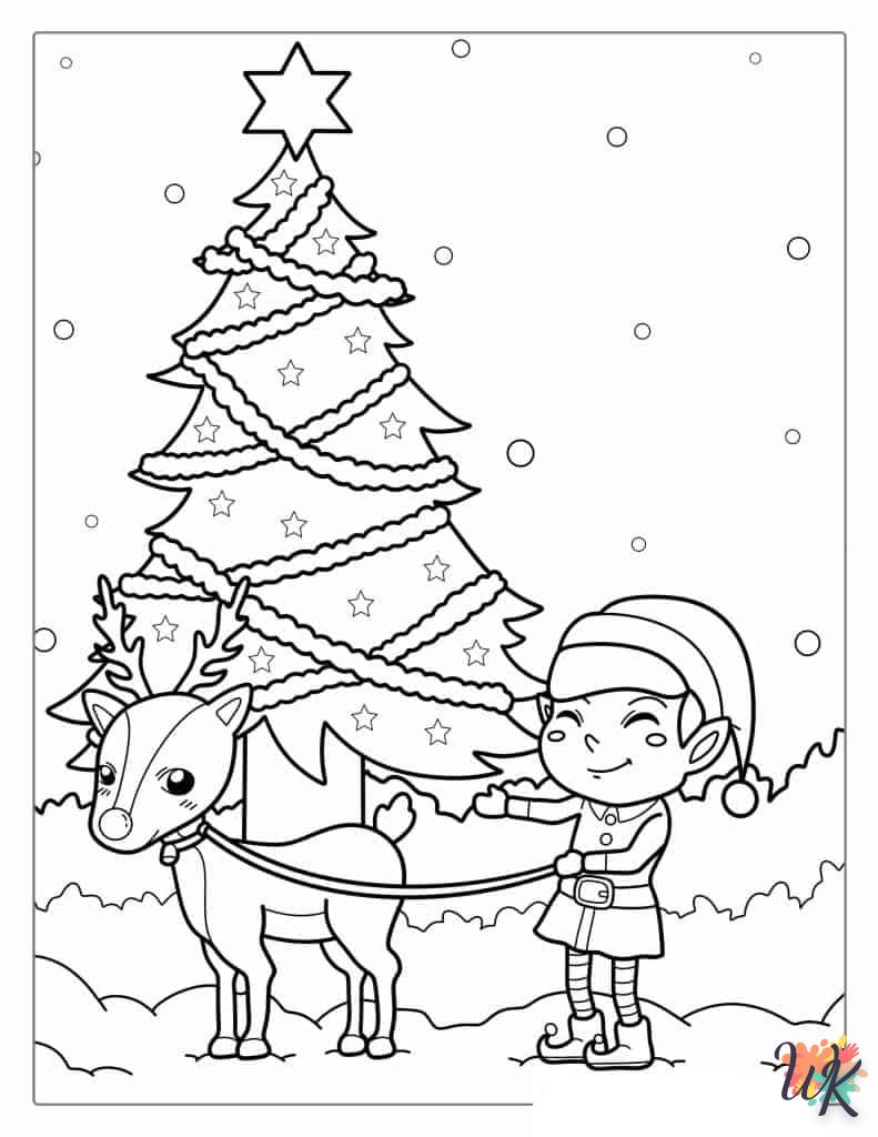 Dibujos para Colorear Arboles de Navidad 44
