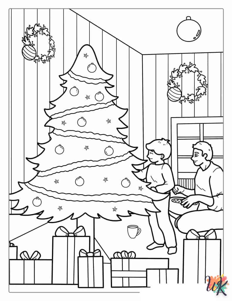 Dibujos para Colorear Arboles de Navidad 45