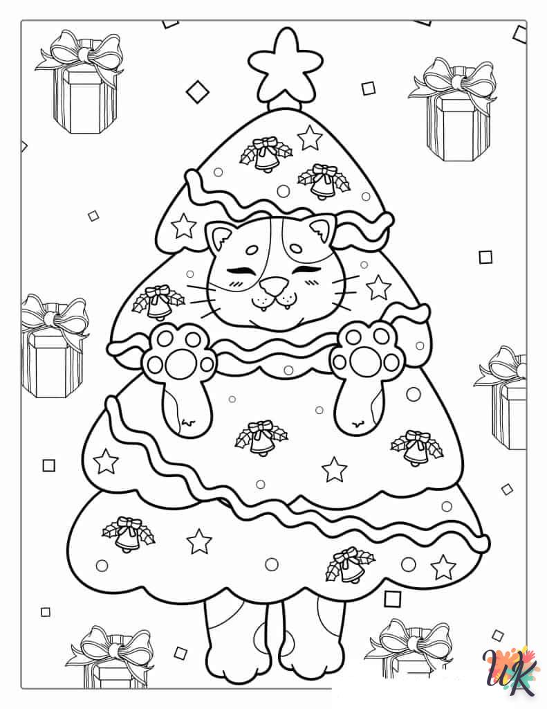 Dibujos para Colorear Arboles de Navidad 48