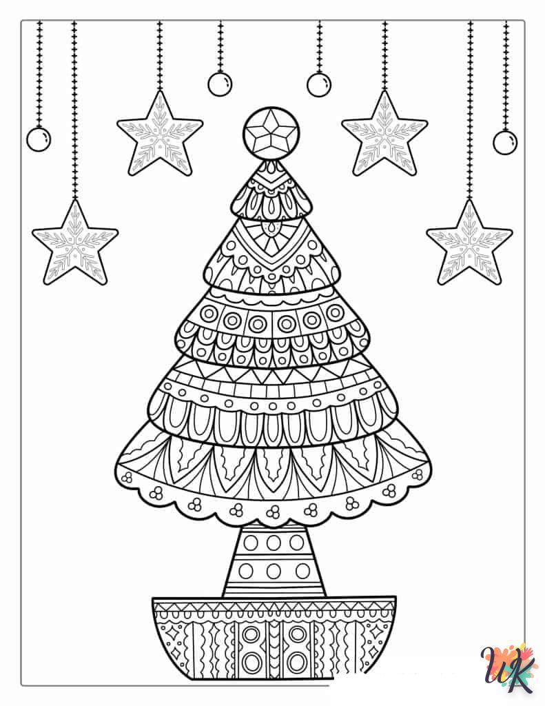 Dibujos para Colorear Arboles de Navidad 54