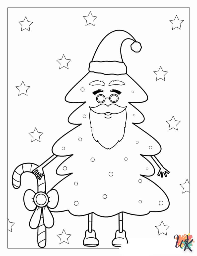 Dibujos para Colorear Arboles de Navidad 58