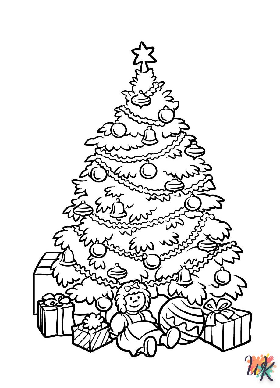 Dibujos para Colorear Arboles de Navidad 6