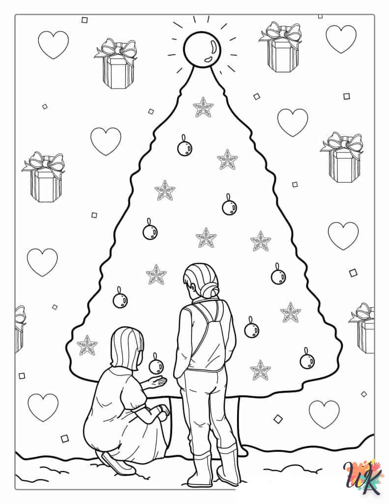 Dibujos para Colorear Arboles de Navidad 67