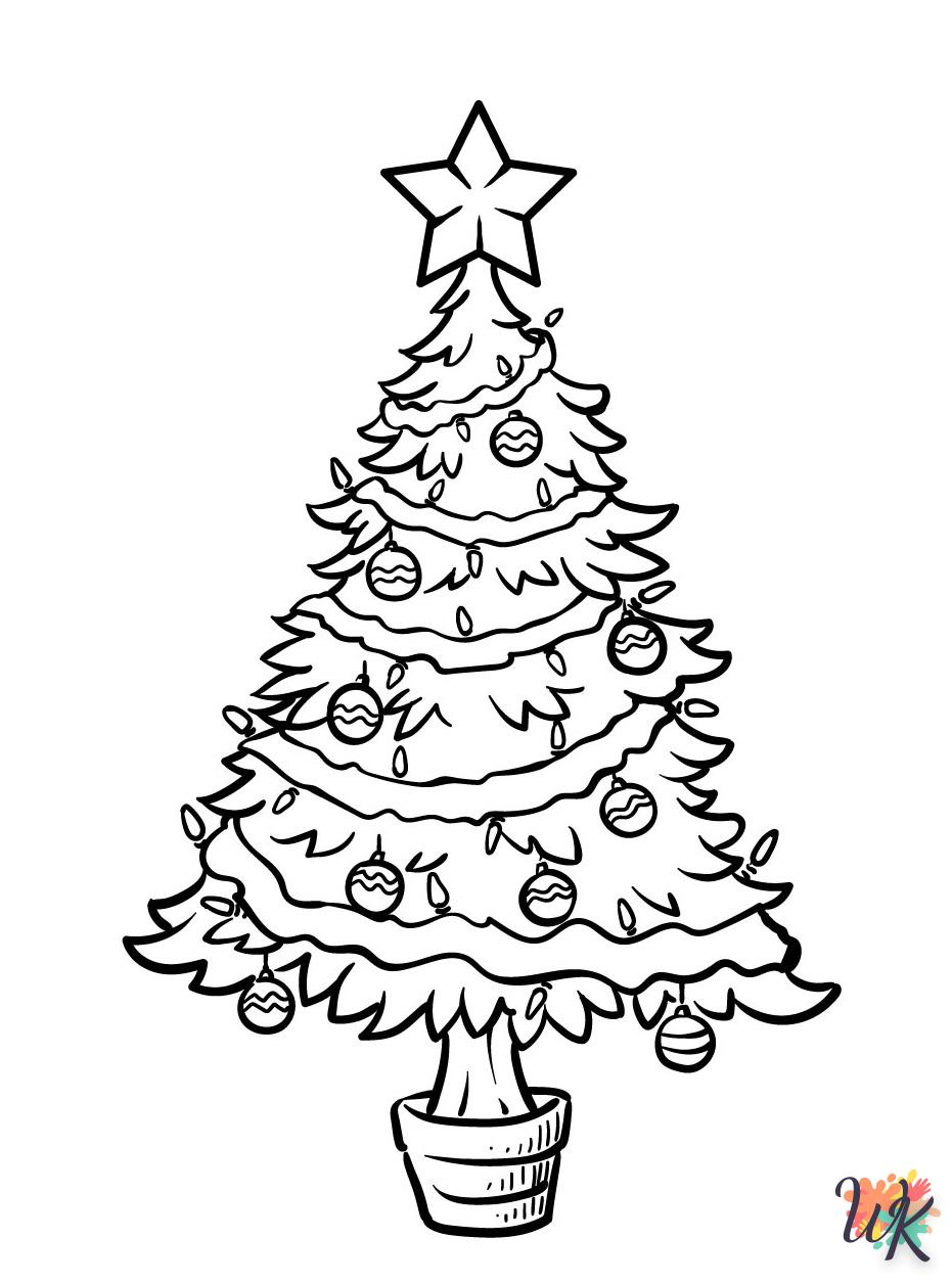 Dibujos para Colorear Arboles de Navidad 8