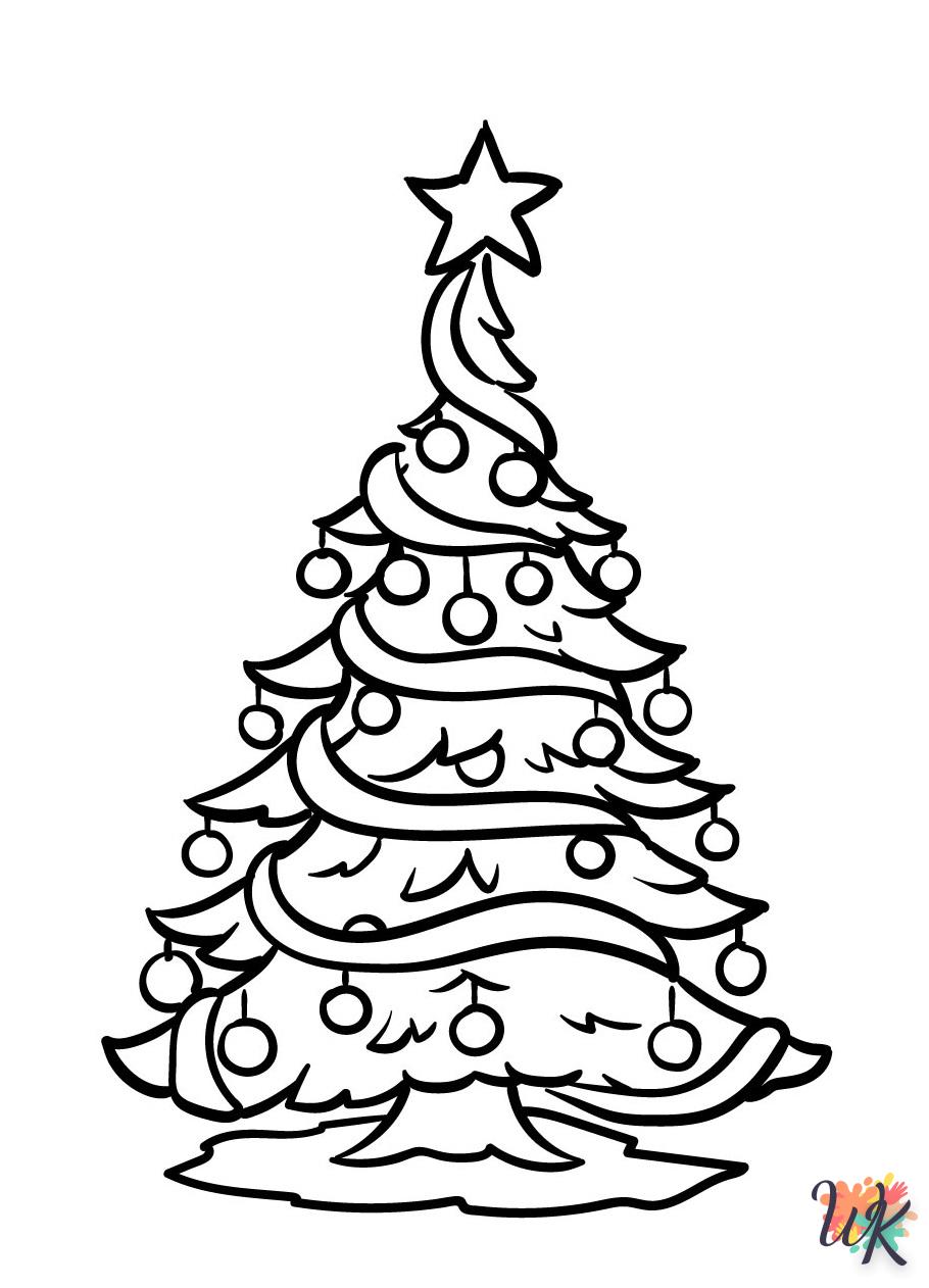 Dibujos para Colorear Arboles de Navidad 9