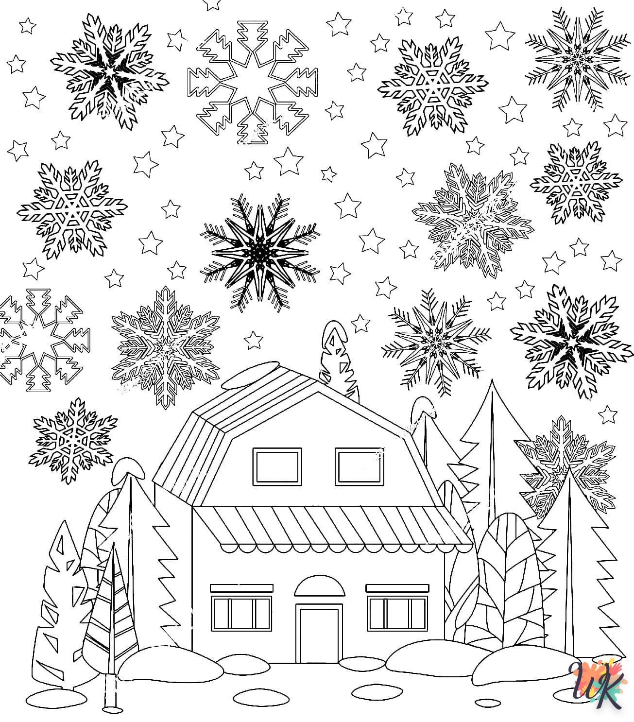 Dibujos para Colorear Copo de nieve 21