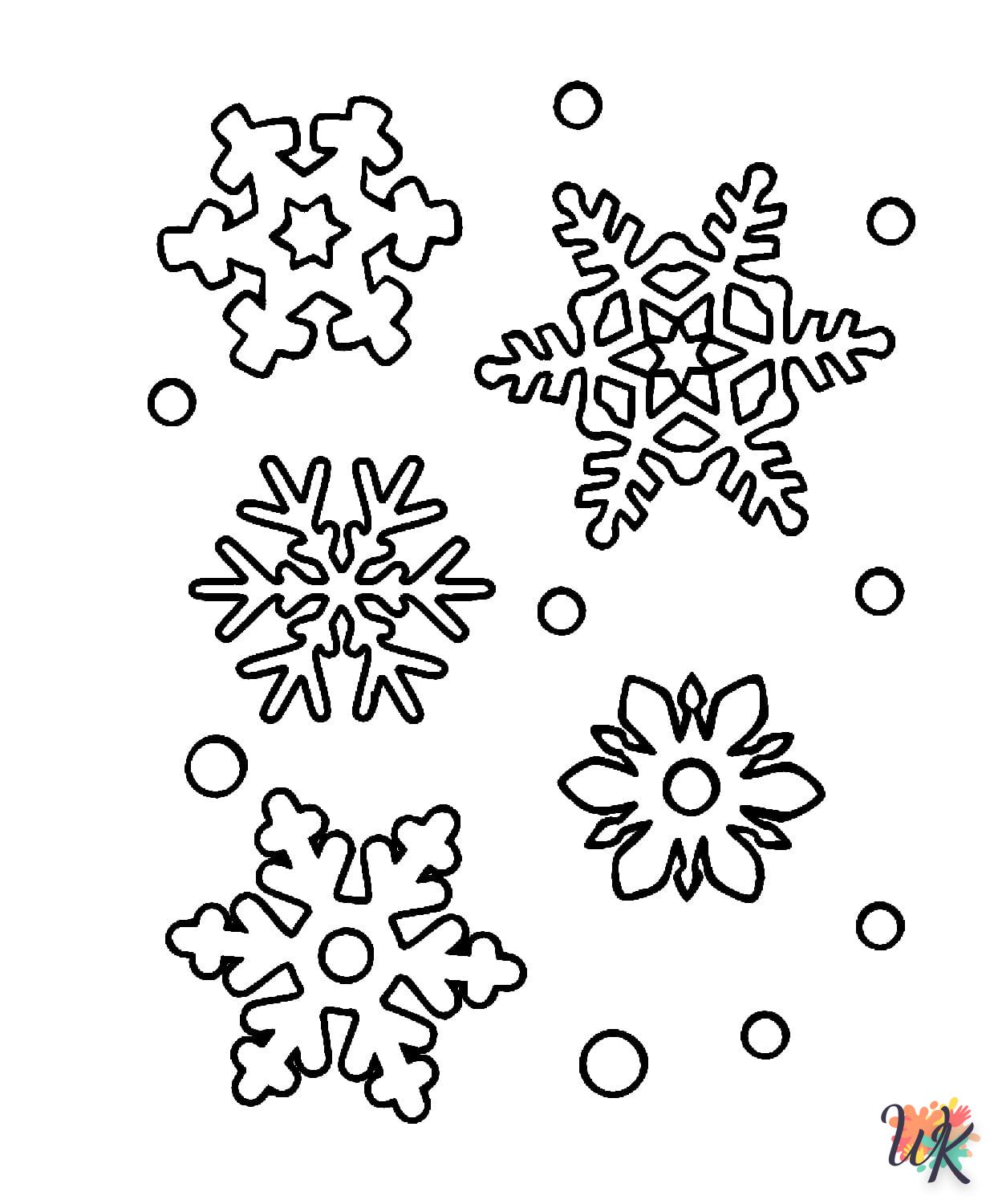 Dibujos para Colorear Copo de nieve 3