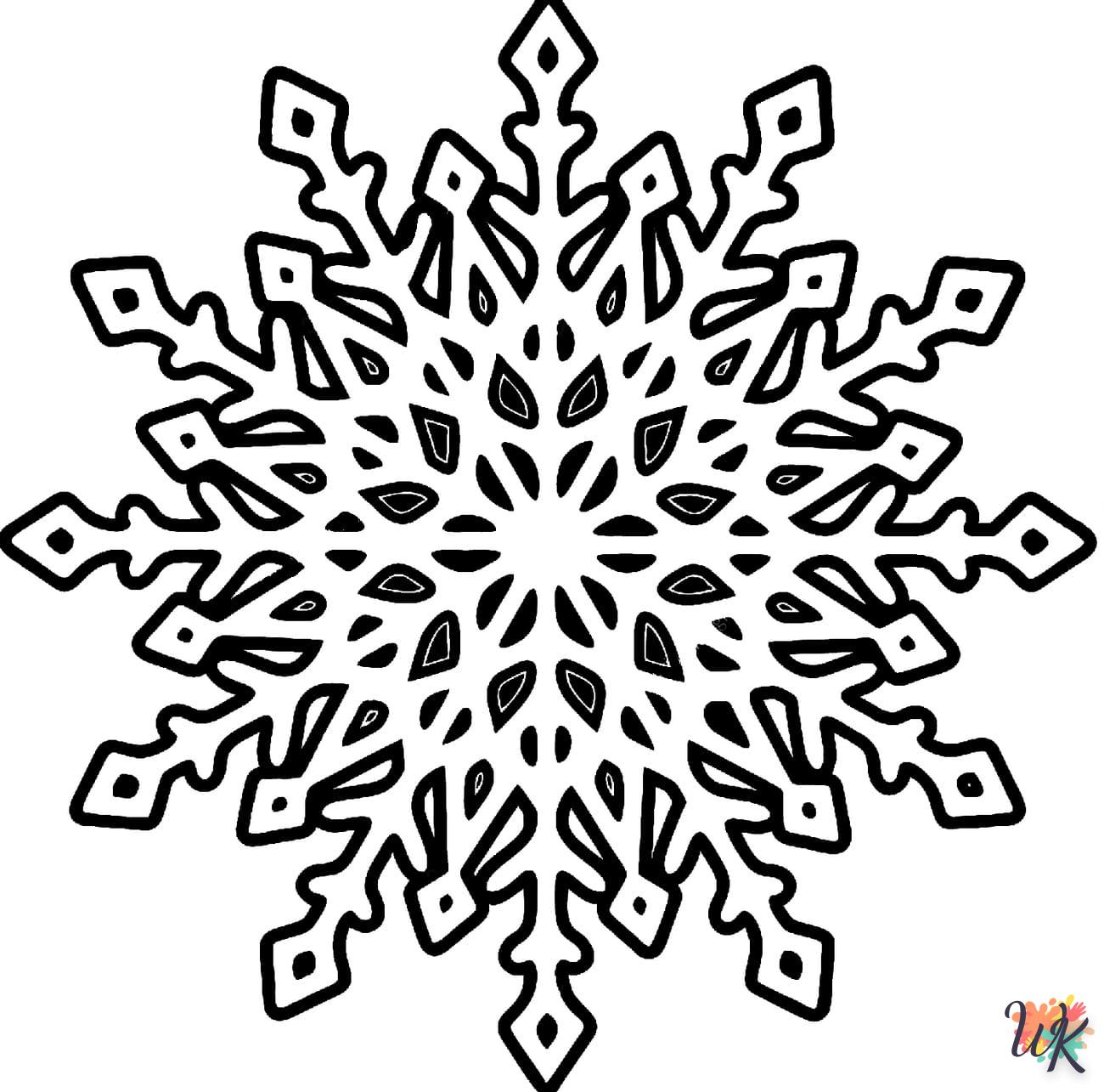 Dibujos para Colorear Copo de nieve 4