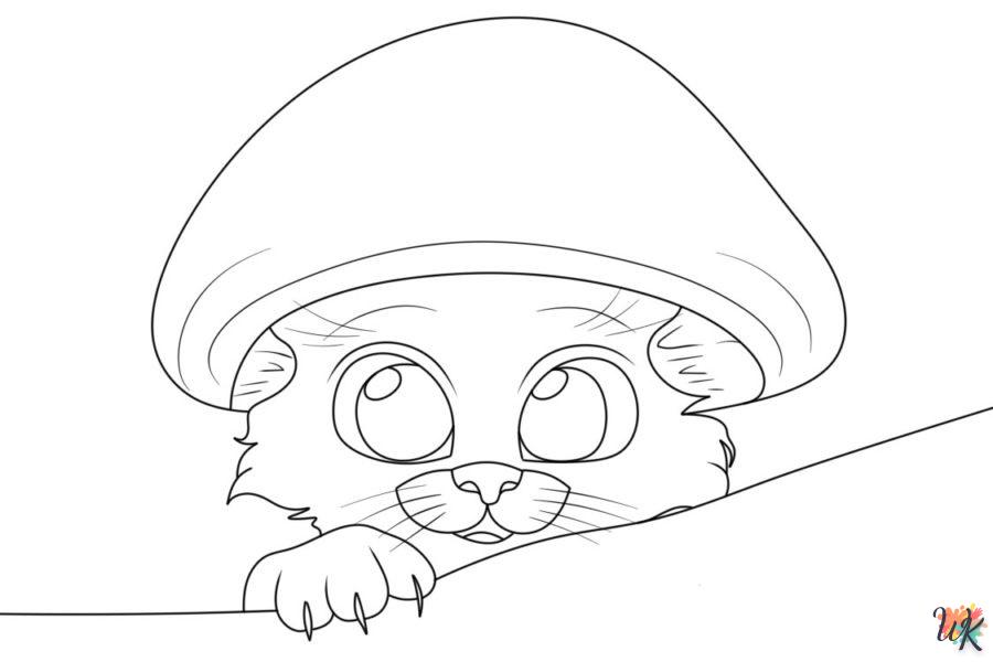 Dibujos para Colorear Gato Pitufo 8
