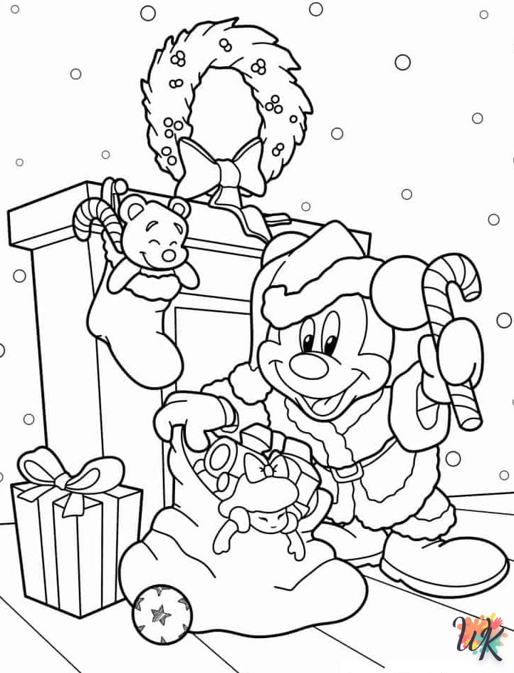 Dibujos para Colorear Medias de Navidad