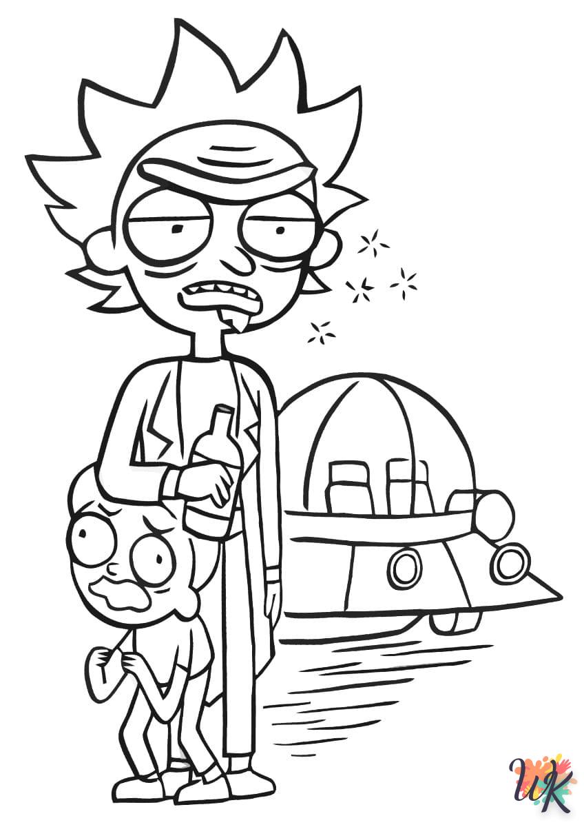 Dibujos para Colorear Rick y Morty 1