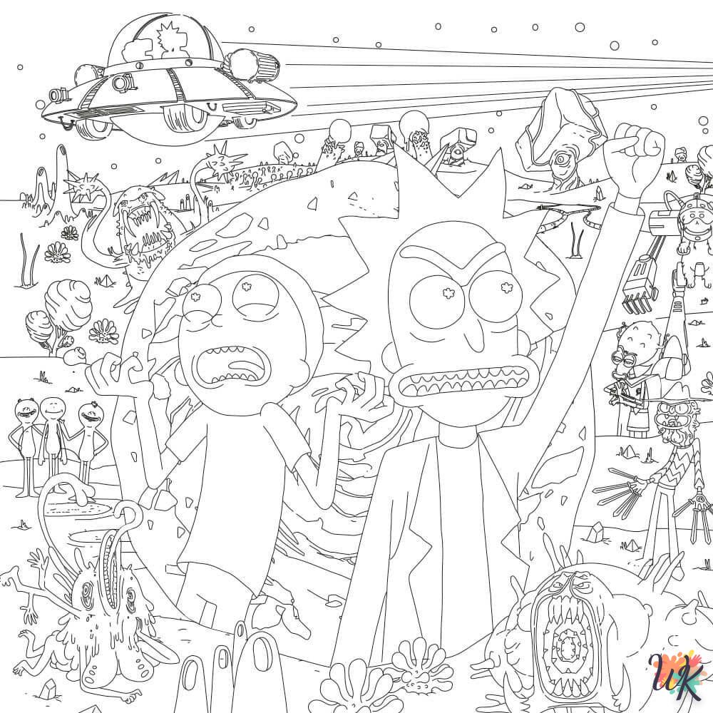 Dibujos para Colorear Rick y Morty 10