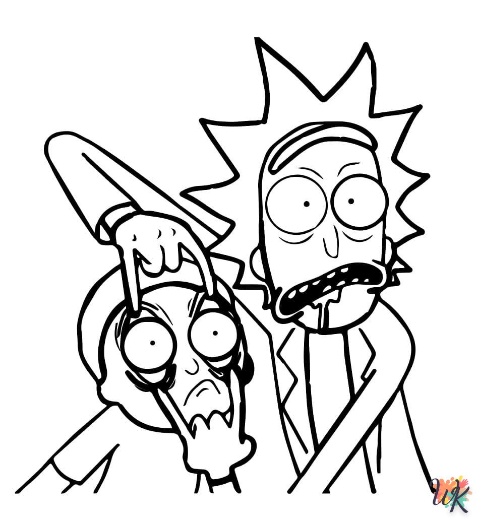 Dibujos para Colorear Rick y Morty 11
