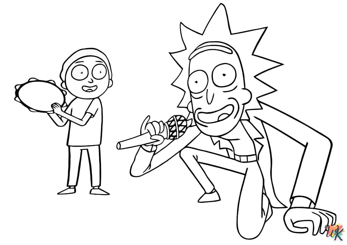 Dibujos para Colorear Rick y Morty 2