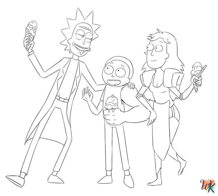 Dibujos para Colorear Rick y Morty 20