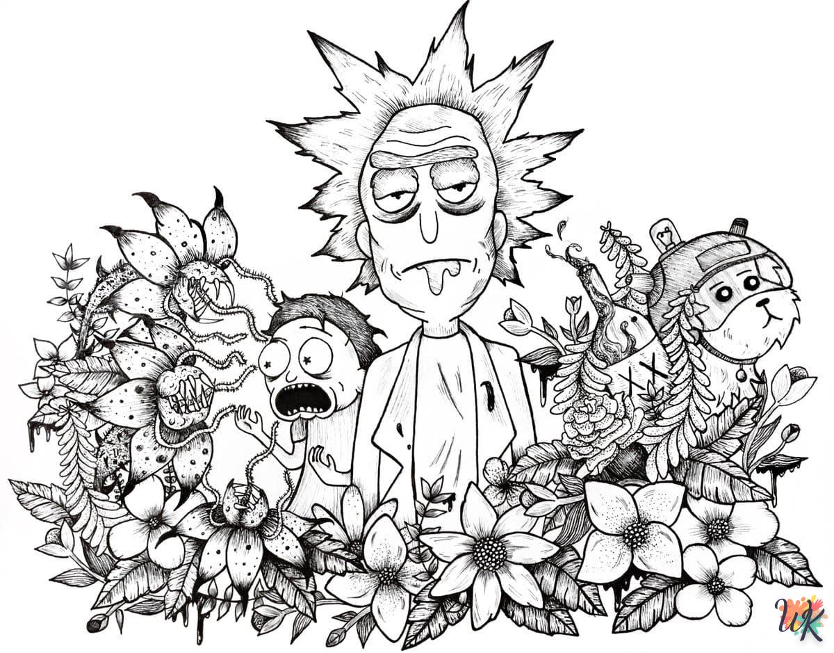 Dibujos para Colorear Rick y Morty 21