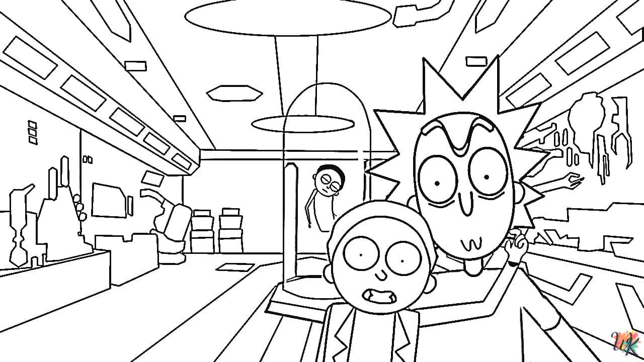 Dibujos para Colorear Rick y Morty 23