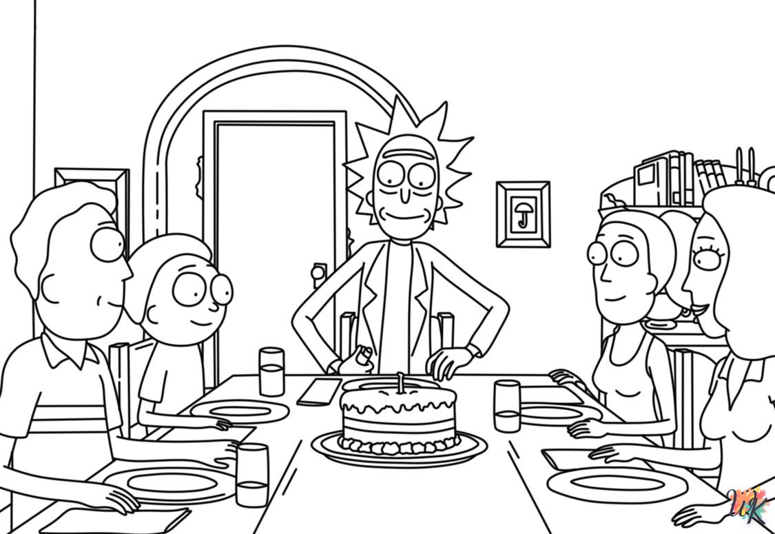 Dibujos para Colorear Rick y Morty 24