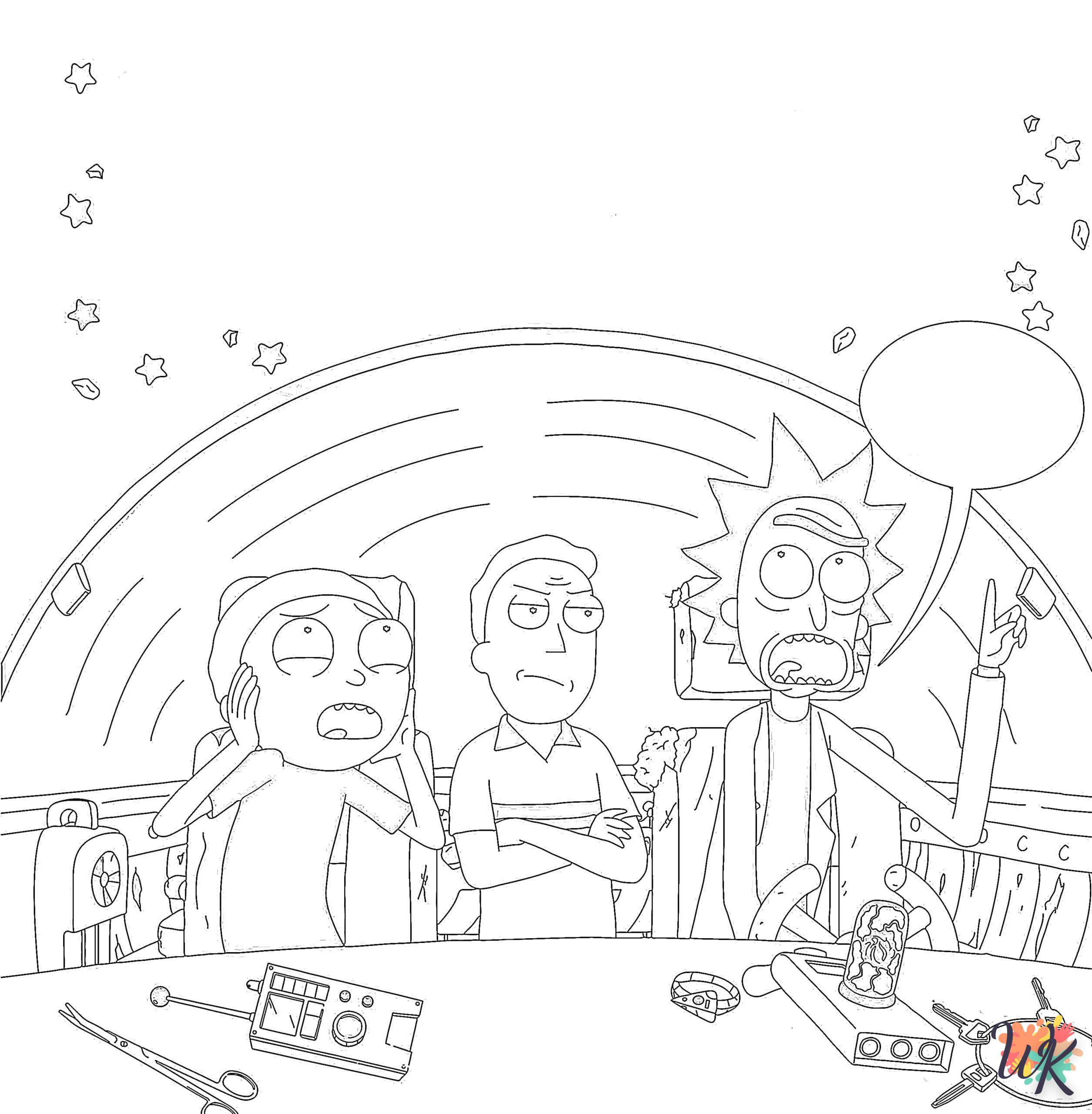 Dibujos para Colorear Rick y Morty 28 scaled