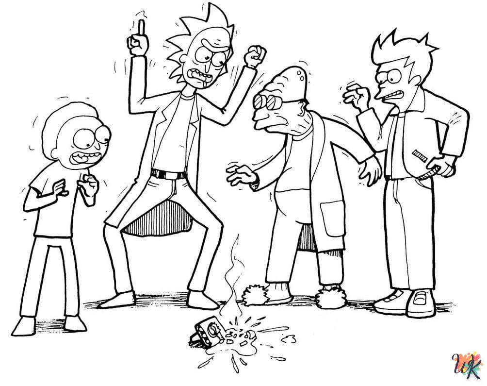 Dibujos para Colorear Rick y Morty 30