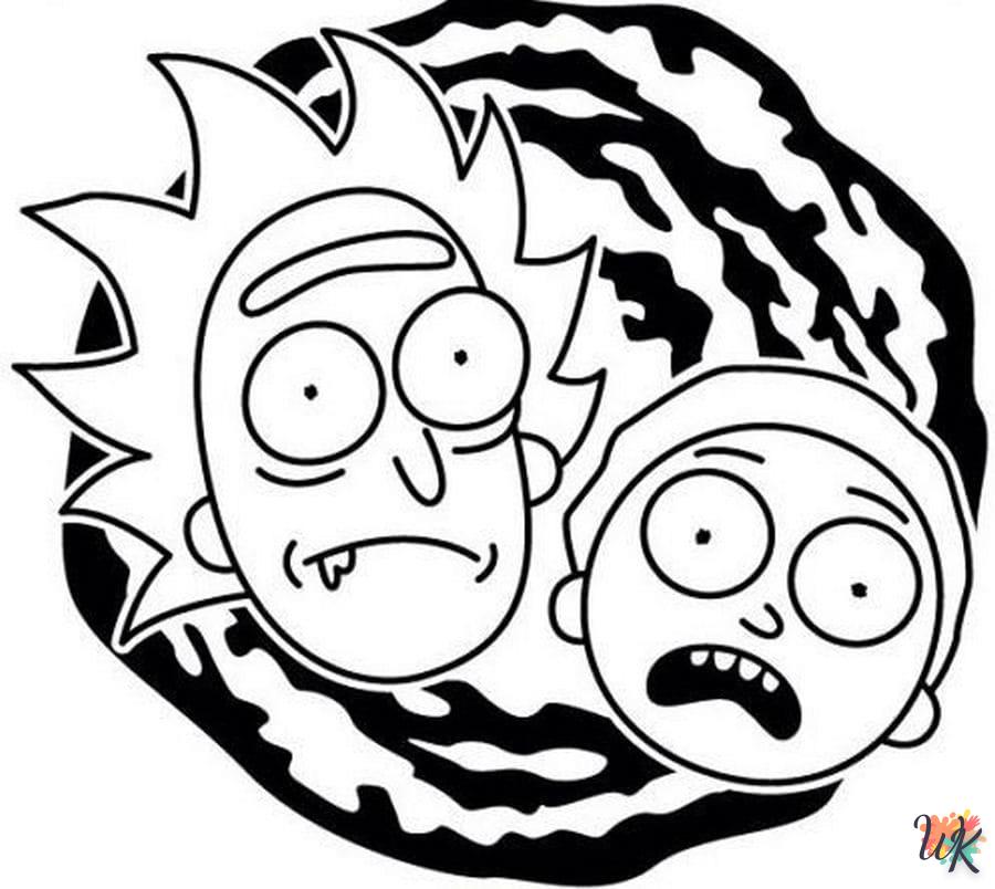 Dibujos para Colorear Rick y Morty 31