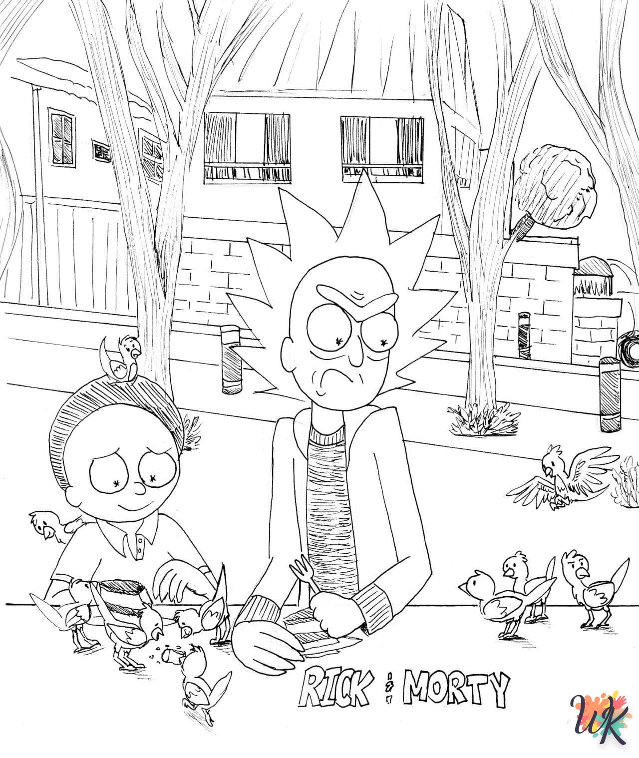 Dibujos para Colorear Rick y Morty 34