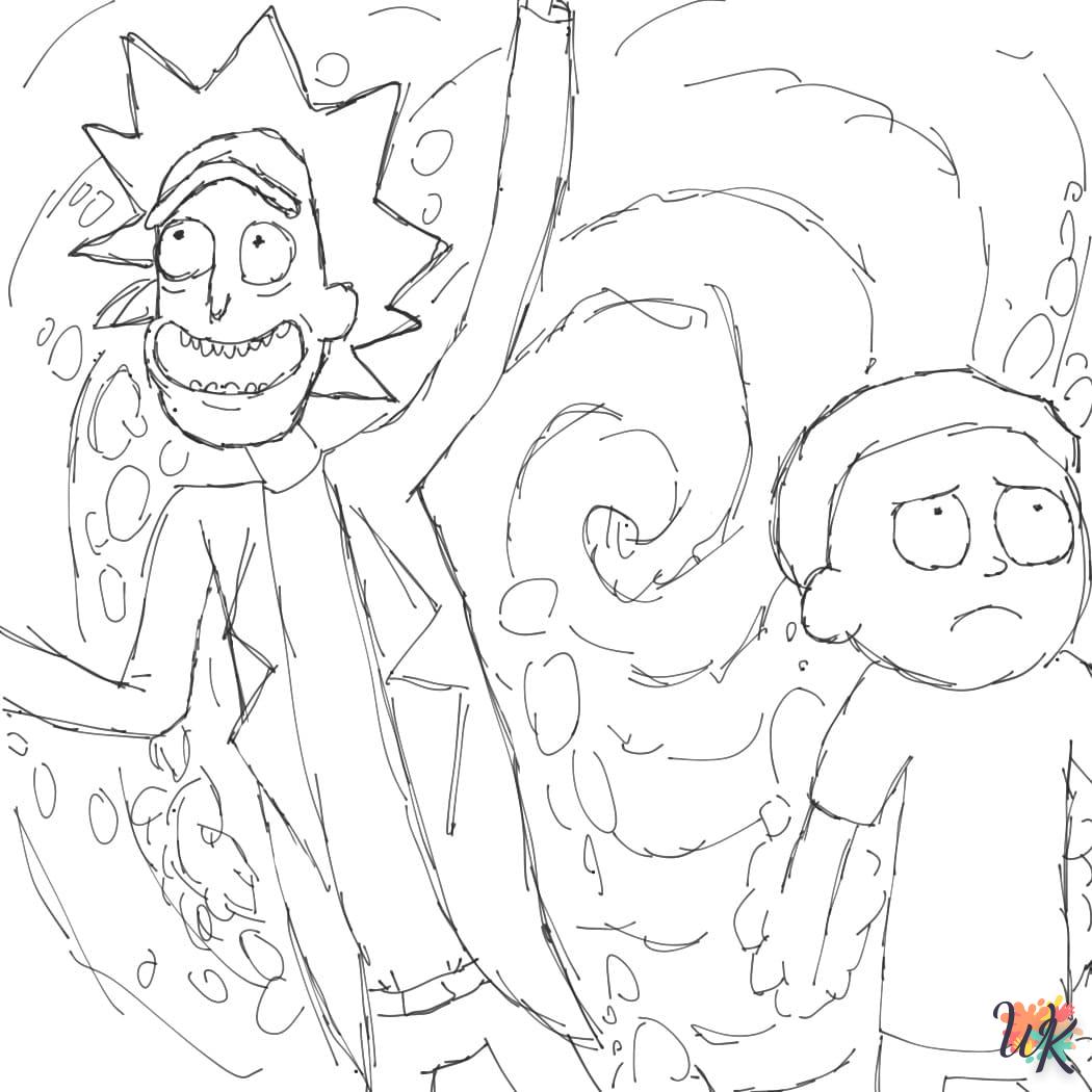 Dibujos para Colorear Rick y Morty 36