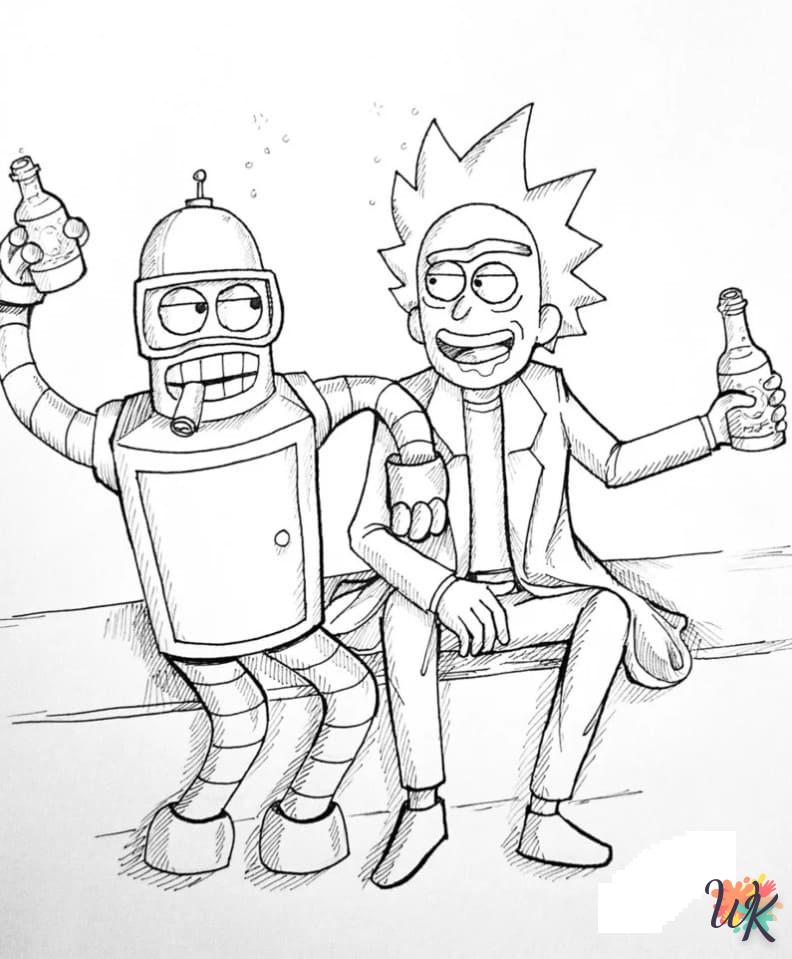 Dibujos para Colorear Rick y Morty 4