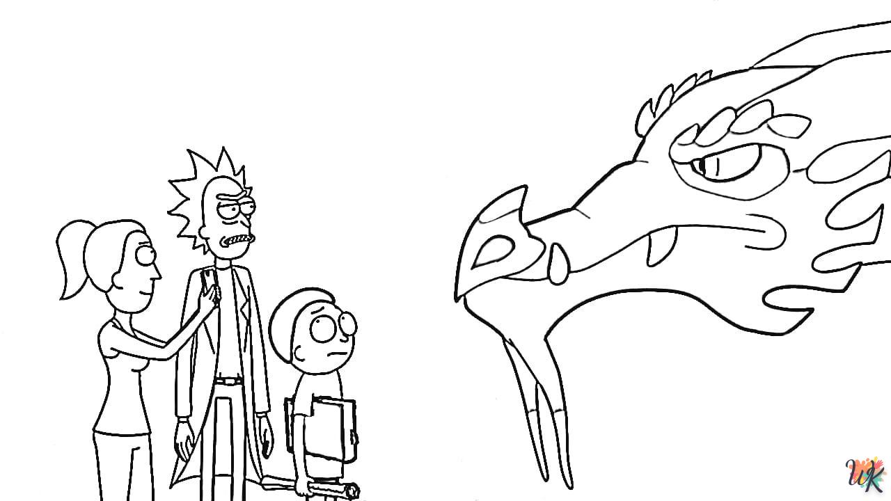 Dibujos para Colorear Rick y Morty 43