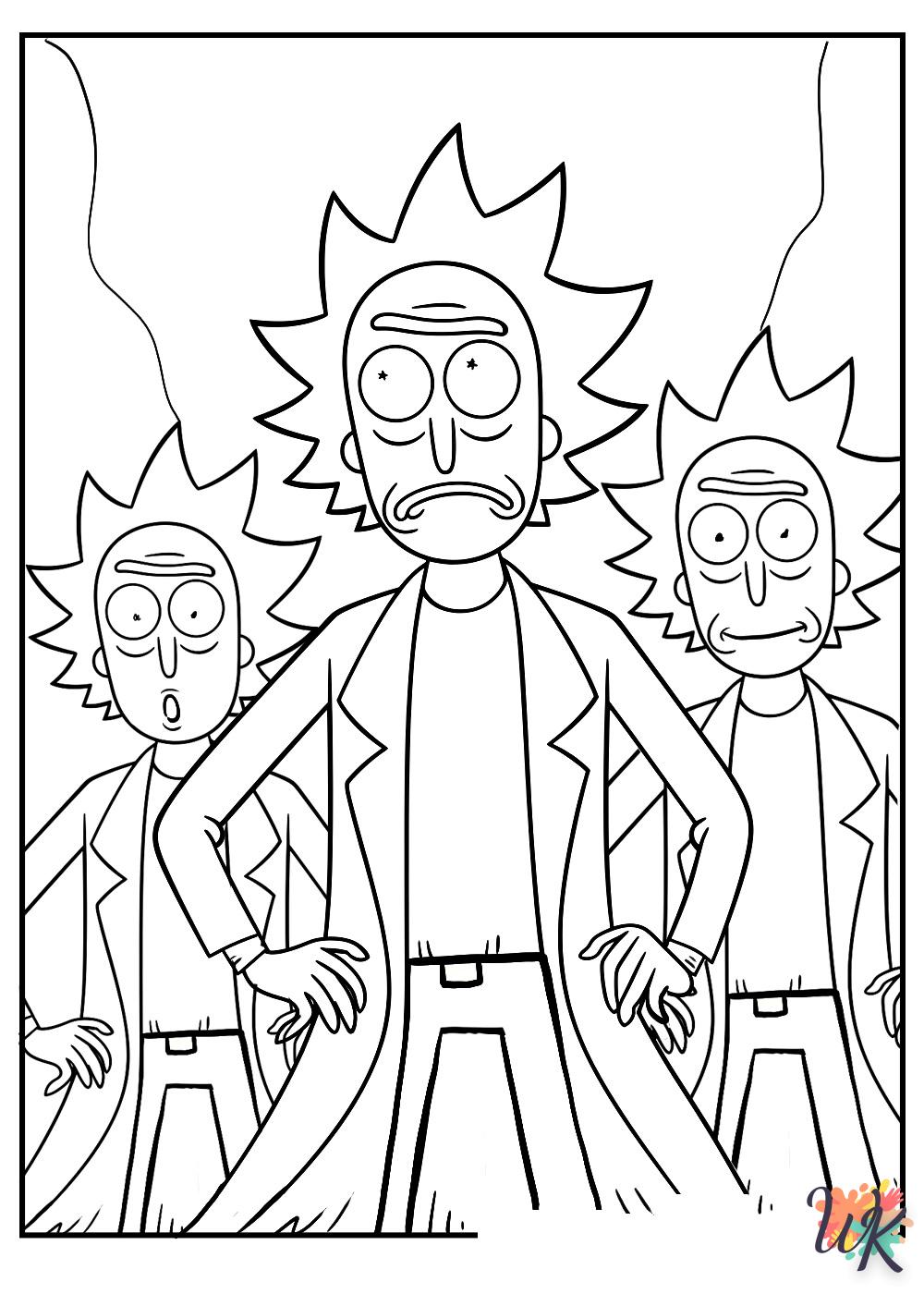Dibujos para Colorear Rick y Morty 47