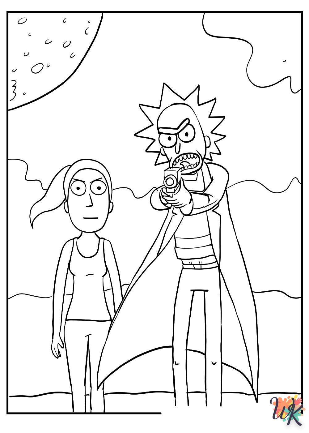 Dibujos para Colorear Rick y Morty 48
