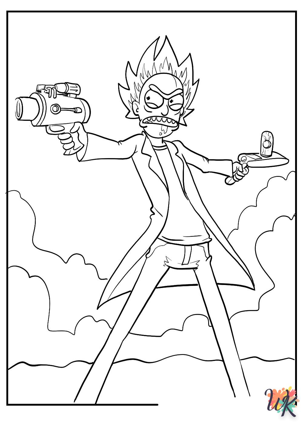Dibujos para Colorear Rick y Morty 51