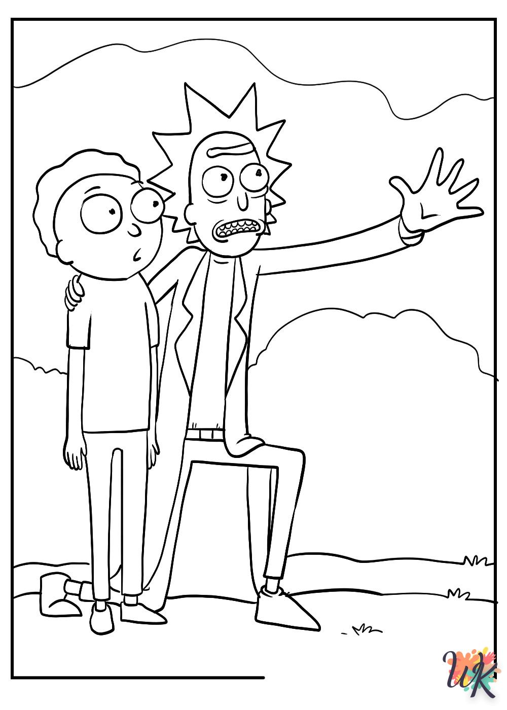 Dibujos para Colorear Rick y Morty 52