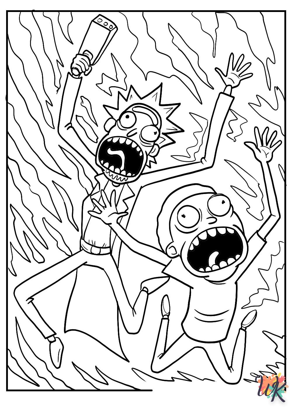 Dibujos para Colorear Rick y Morty 57
