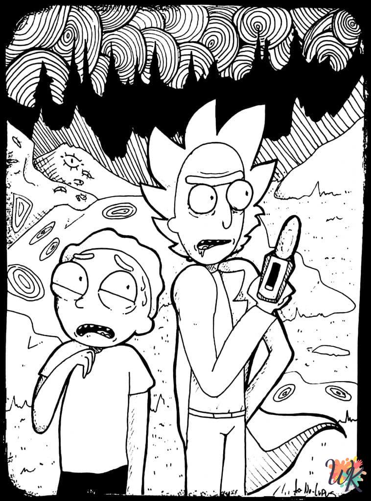 Dibujos para Colorear Rick y Morty 62