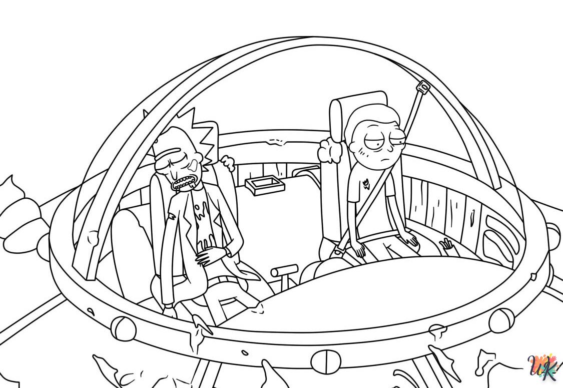 Dibujos para Colorear Rick y Morty 66