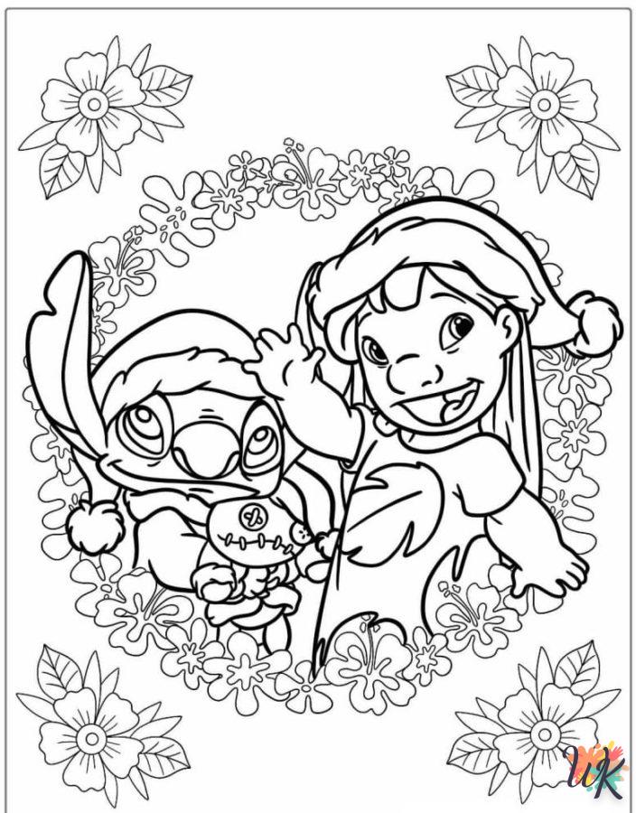 Dibujos para Colorear Stitch Navidad 14