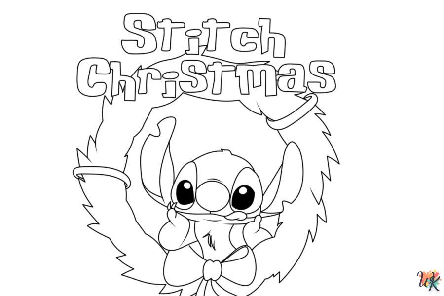 Dibujos para Colorear Stitch Navidad 19
