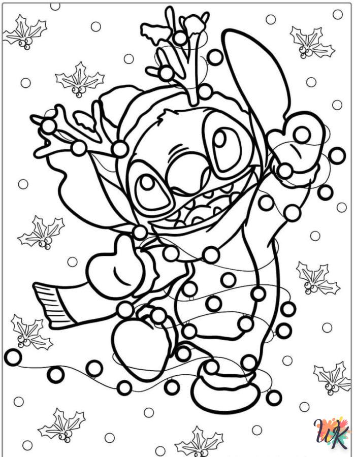 Dibujos para Colorear Stitch Navidad 5