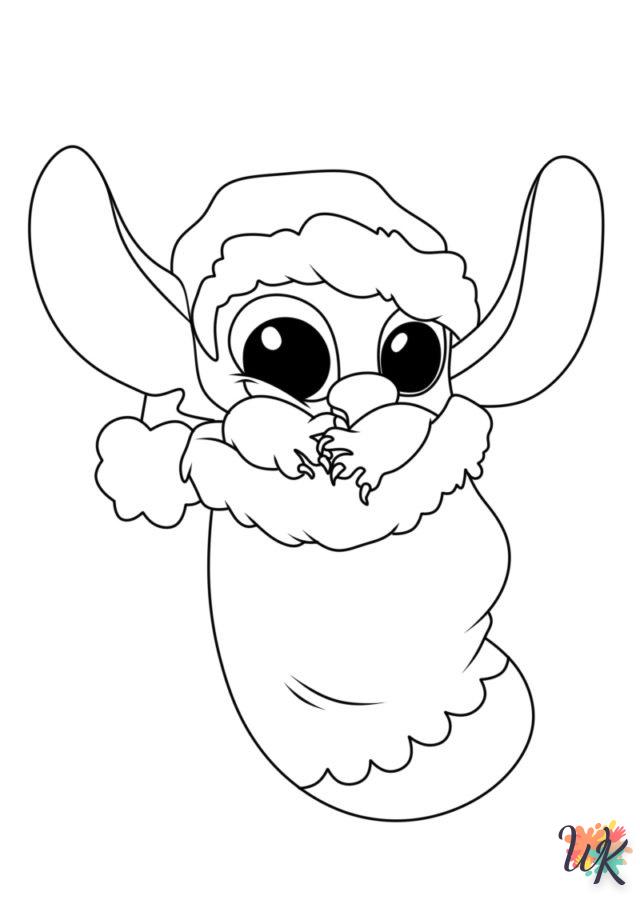 Dibujos para Colorear Stitch Navidad 7