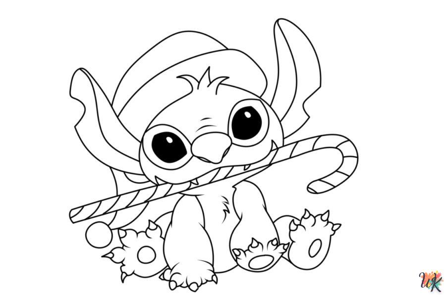 Dibujos para Colorear Stitch Navidad 9