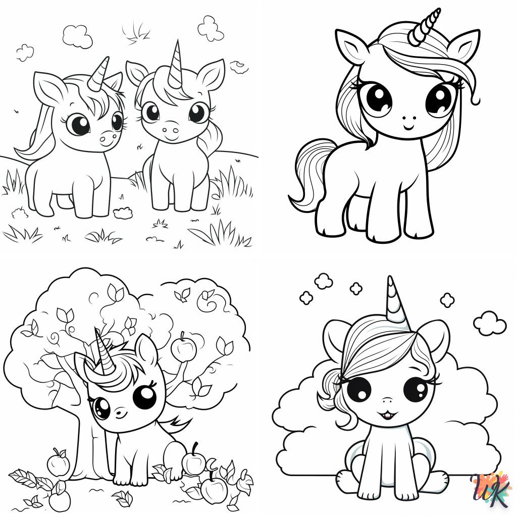 Dibujos para Colorear Unicornio navideno 45