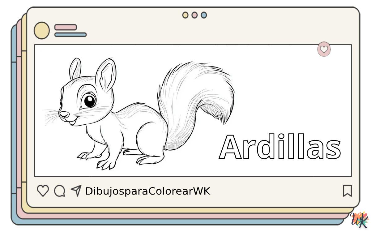 Ardillas 2 124 Dibujos Para Colorear Ardillas
