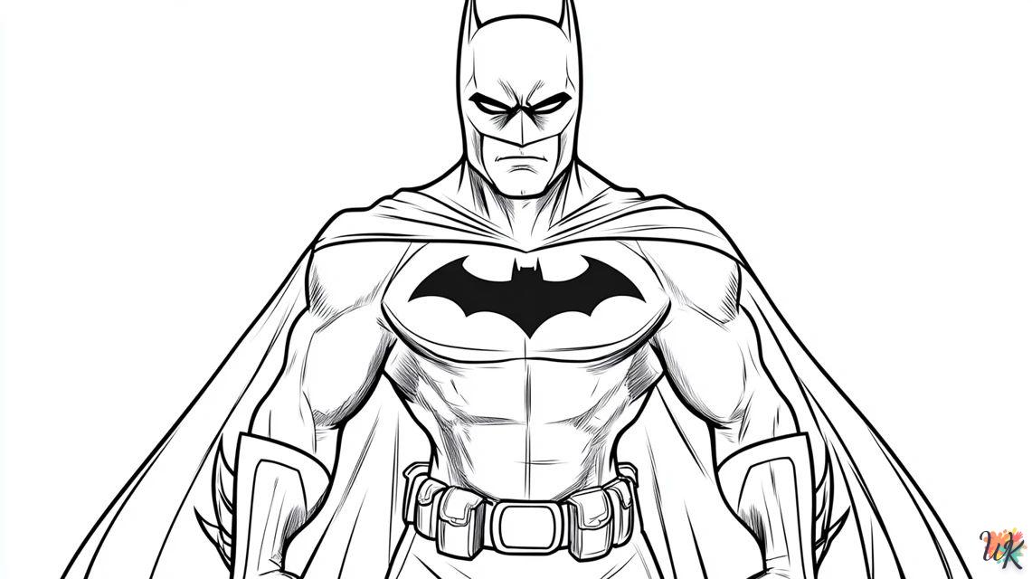 Batman esta de pie para colorear