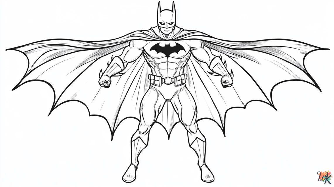 Batman esta de pie para colorear