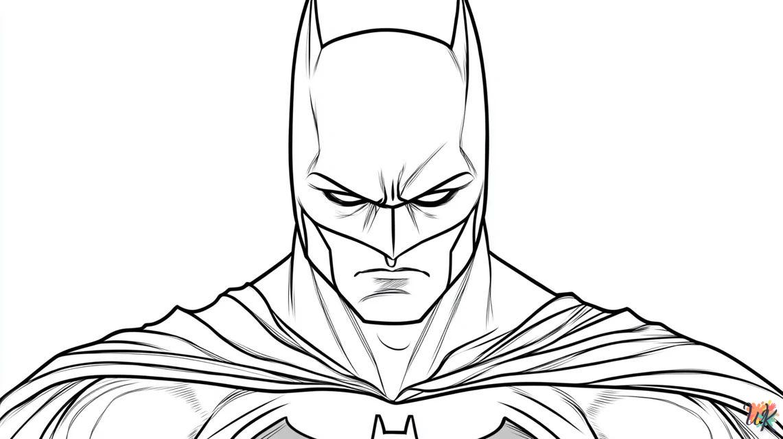 Batman esta de pie para colorear