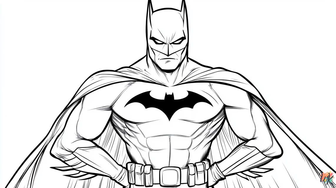 Batman esta de pie para colorear